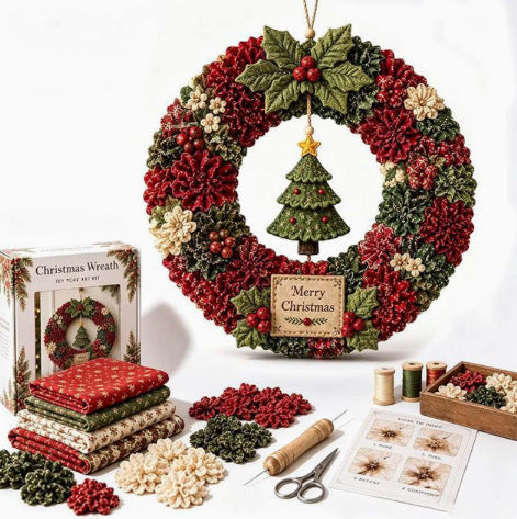 DIY Fabric Christmas Wreath Craft Kit