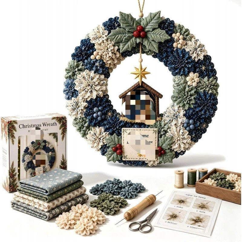 DIY Fabric Christmas Wreath Craft Kit
