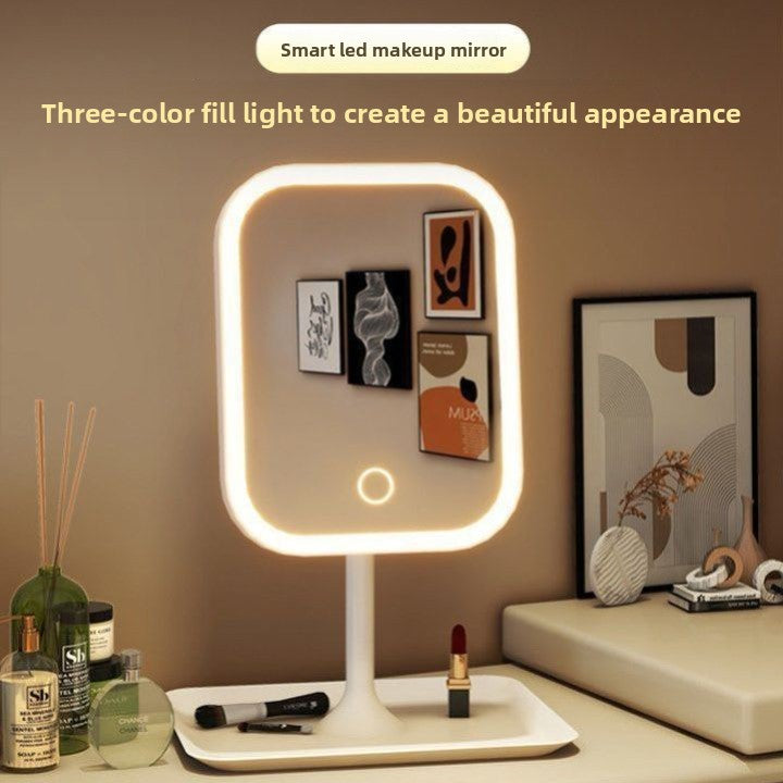 Vanity mirror with lamp