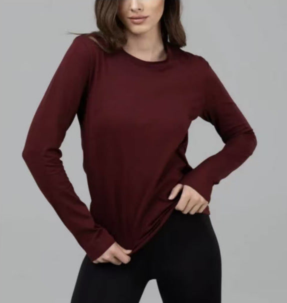 Women Sexy Slim Fit Cropped Long Sleeve T Shirt