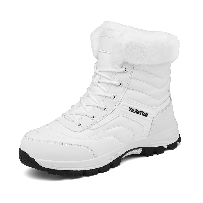 Womens Snow Boots Winter Warm MidTop Outdoor Boots with Faux Fur Lining