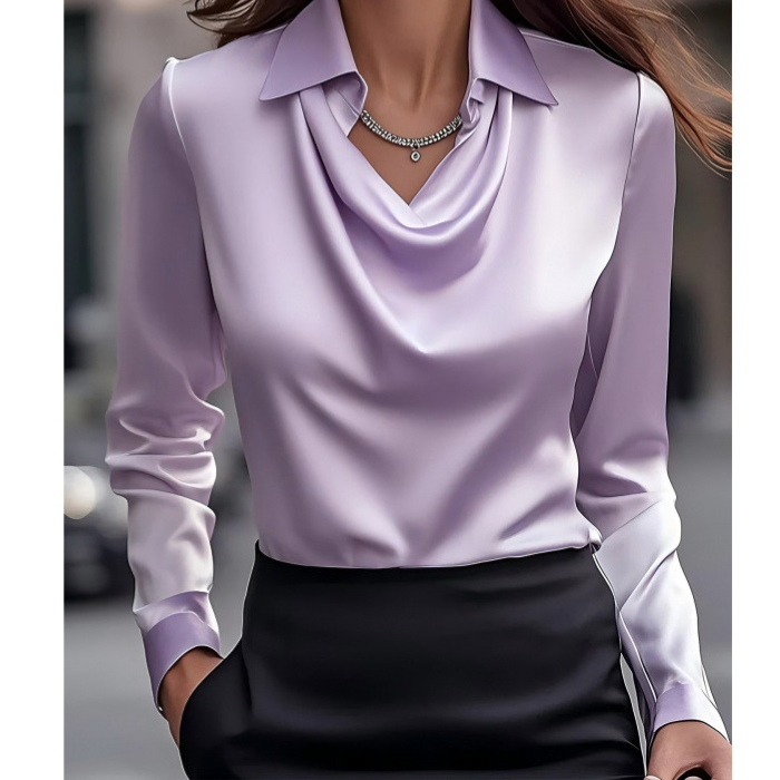 Women Elegant Commute Shirt Office Casual Blouse