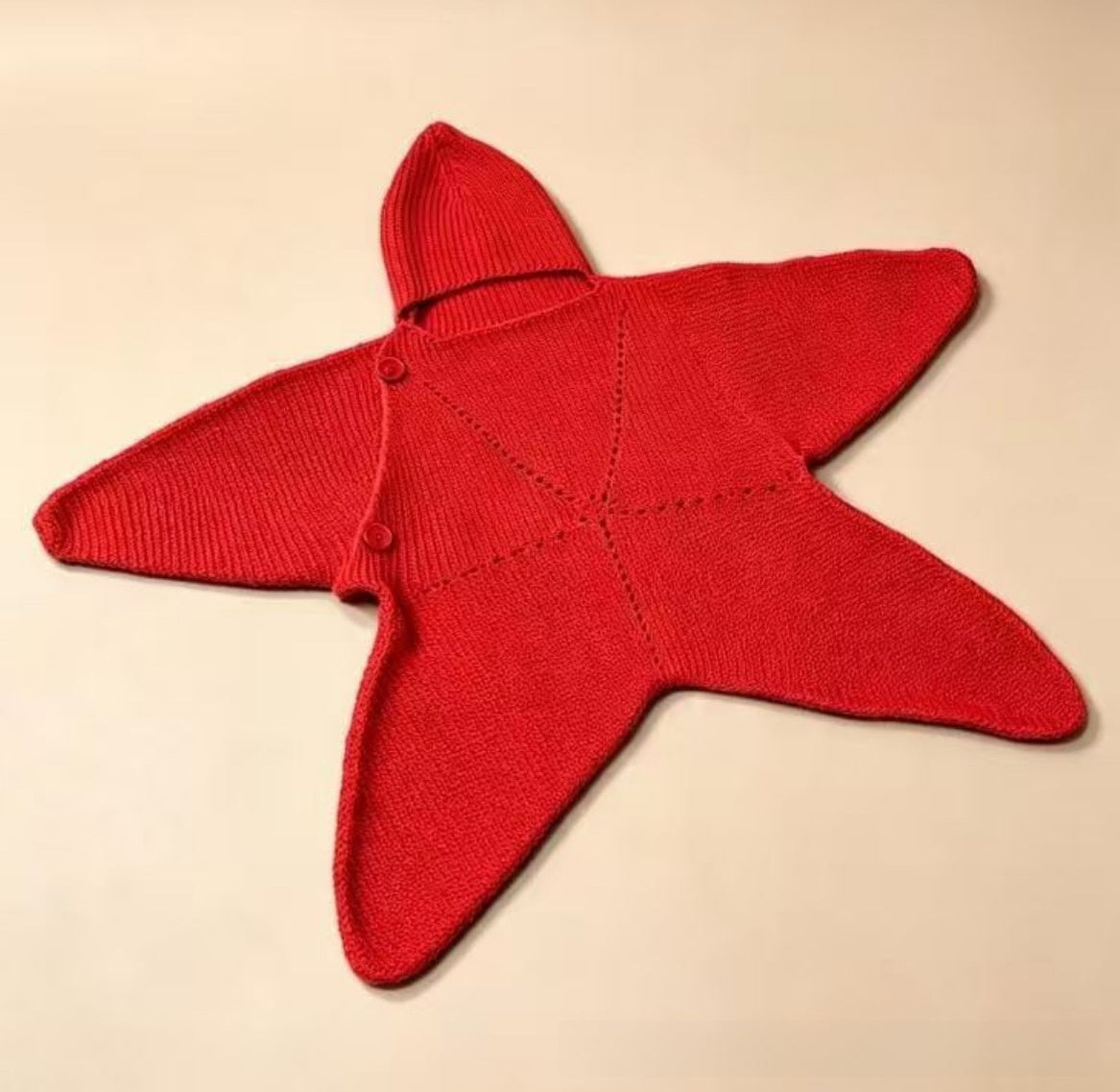 Baby Knitted Starfish Onesie with Hood