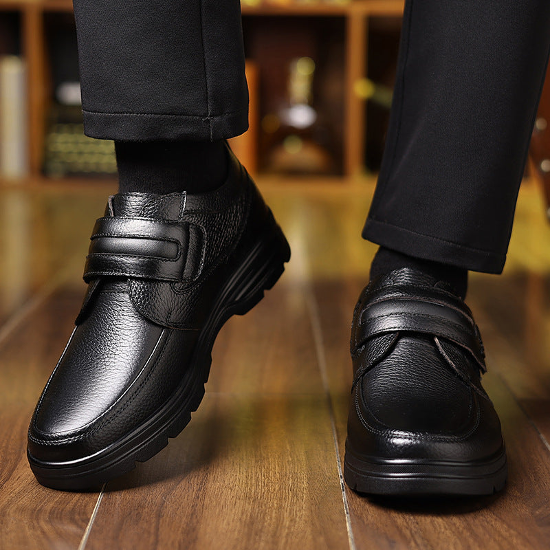 Mens Genuine Leather Slip-On Casual Shoes