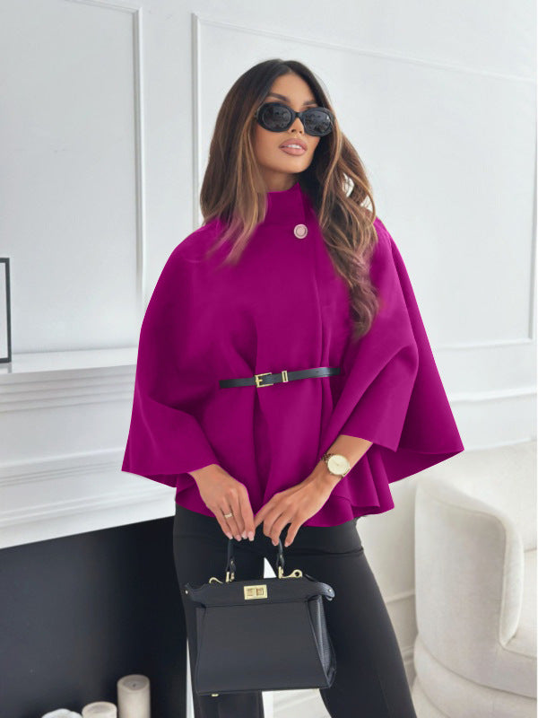 Women's Elegant Wool Cape Coat