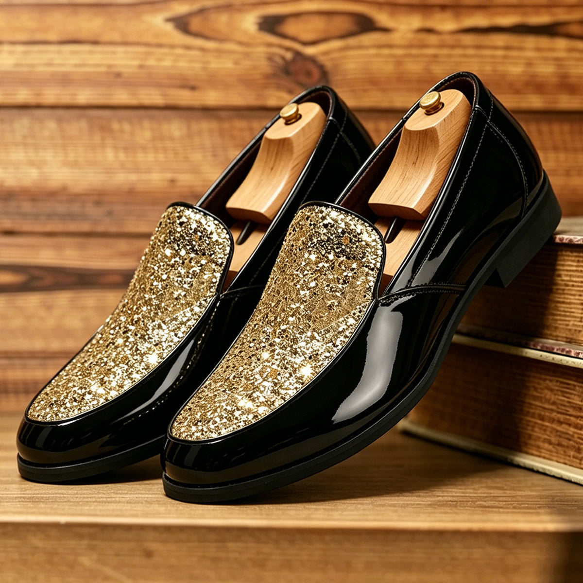 Mens Slip On Loafers Business Casual Leather Shoes