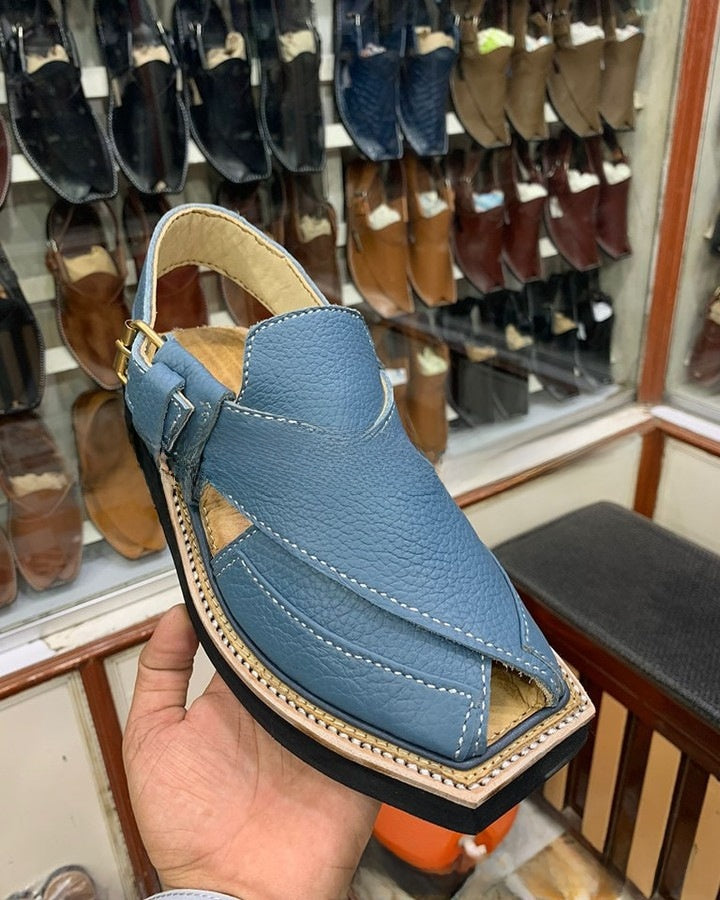 Woven Leather Flat Sandals