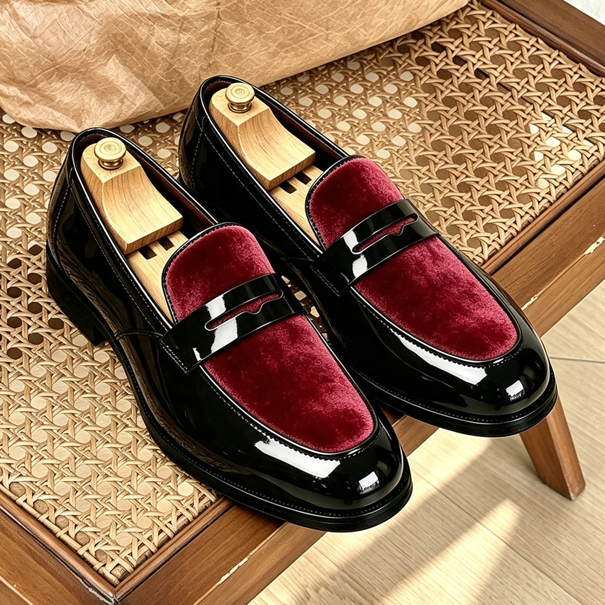 Mens Slip On Loafers Business Casual Leather Shoes