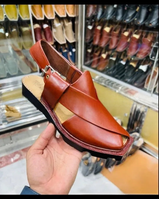 Woven Leather Flat Sandals
