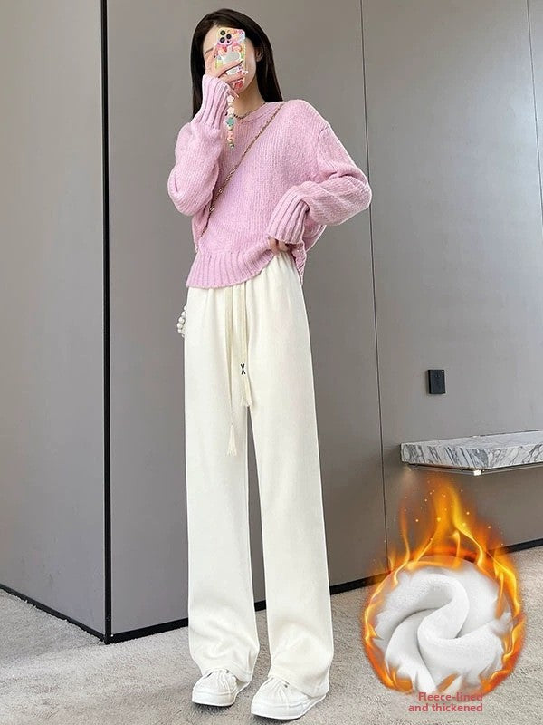 Womens High Waisted Corduroy Wide Leg Pants
