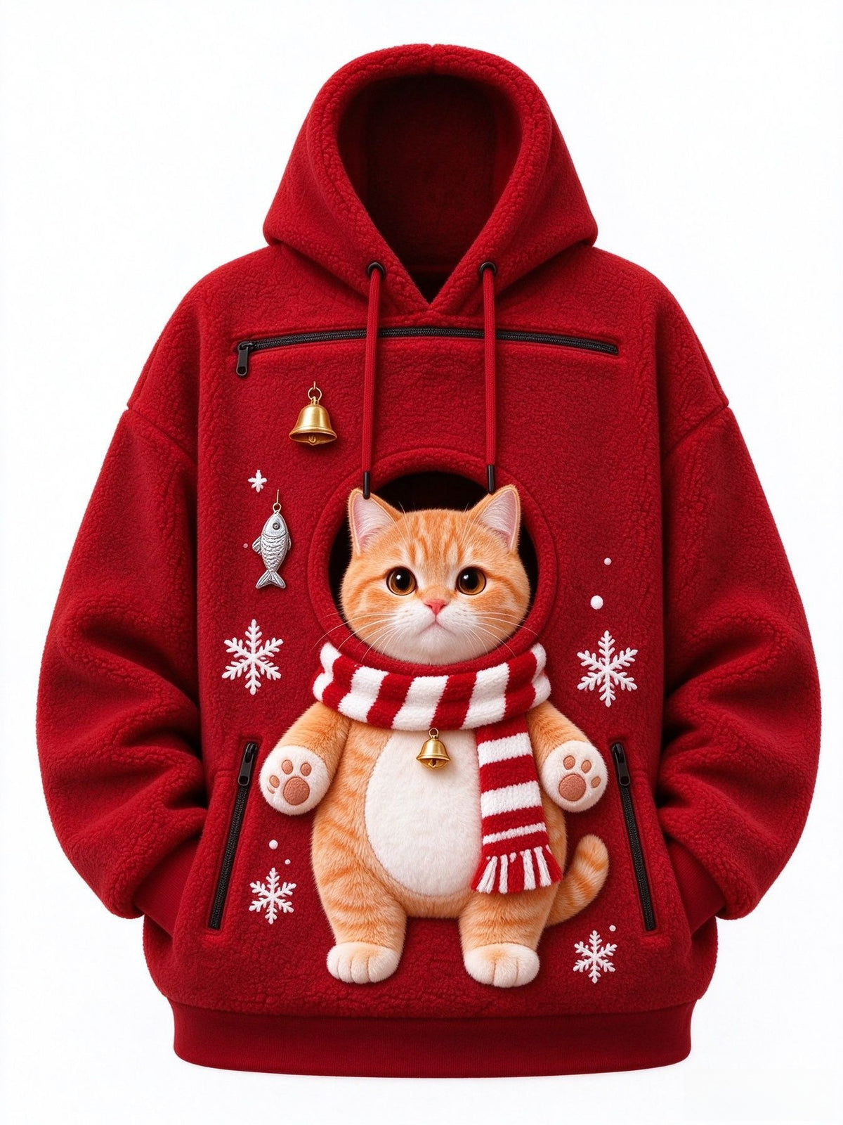 Christmas Hooded Fleece Sweatshirt