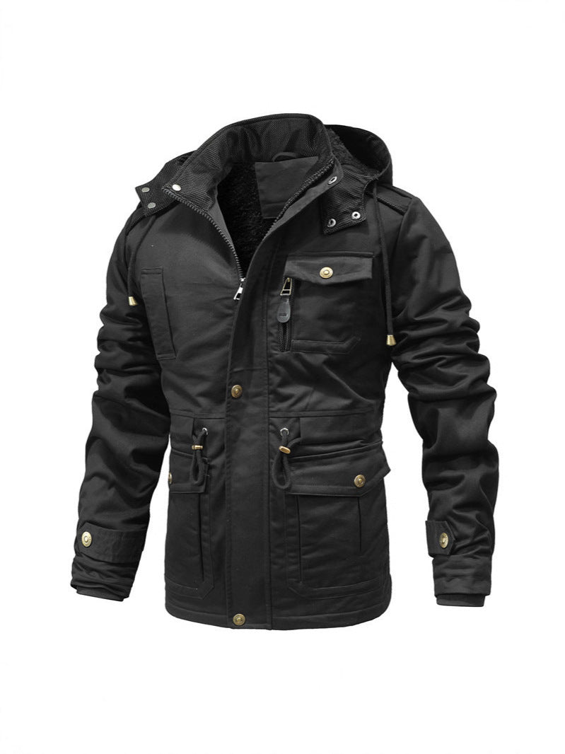 Mens Washed Cotton Velvet Coat