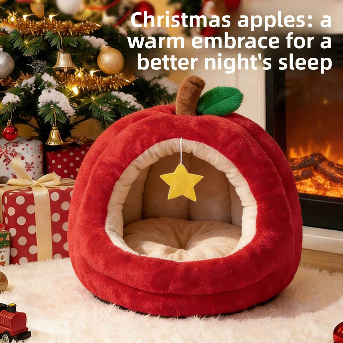 Plush Semi-Enclosed Pet Bed
