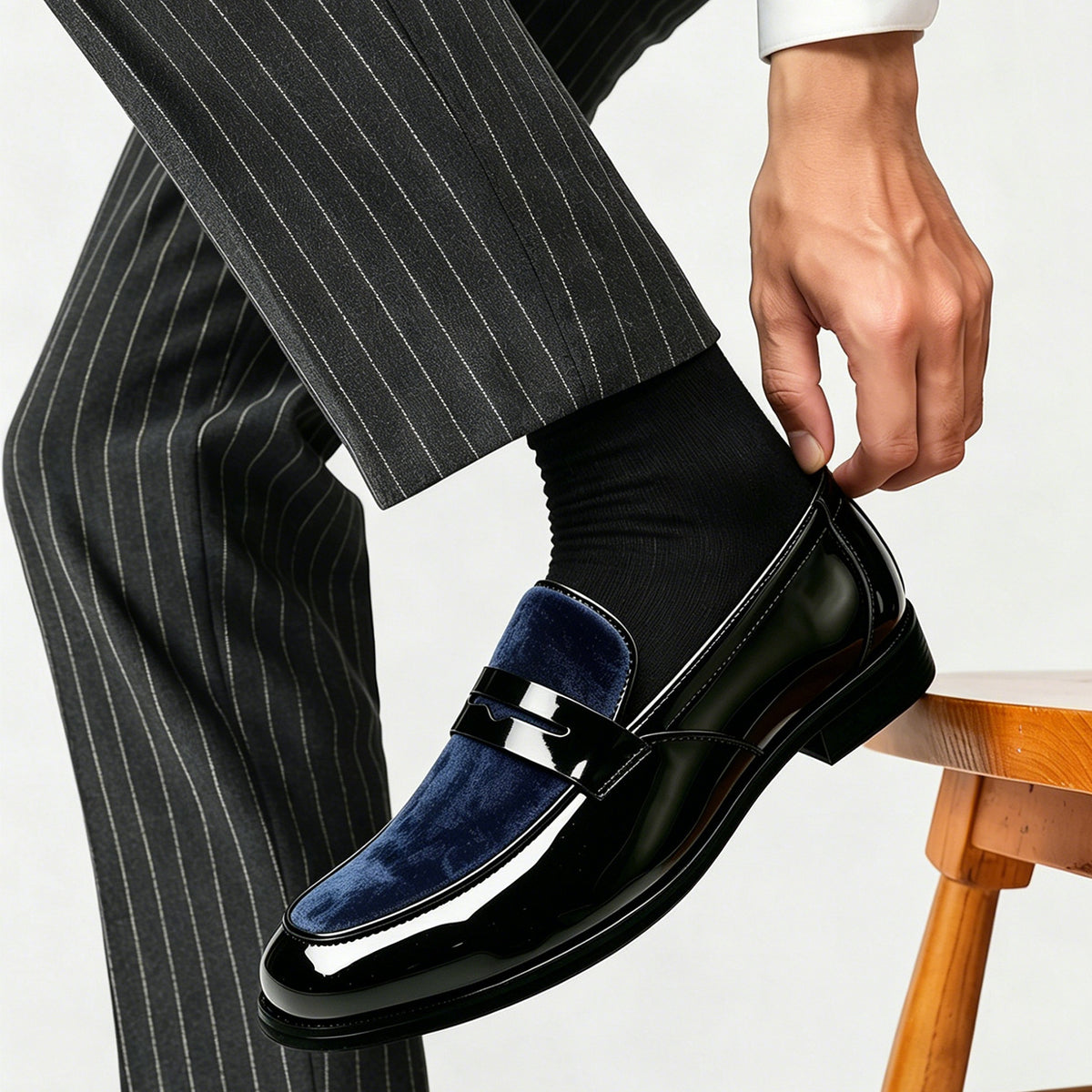 Mens Slip On Loafers Business Casual Leather Shoes