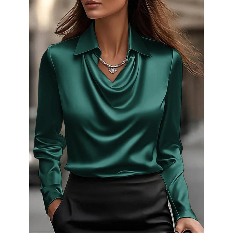 Women Elegant Commute Shirt Office Casual Blouse