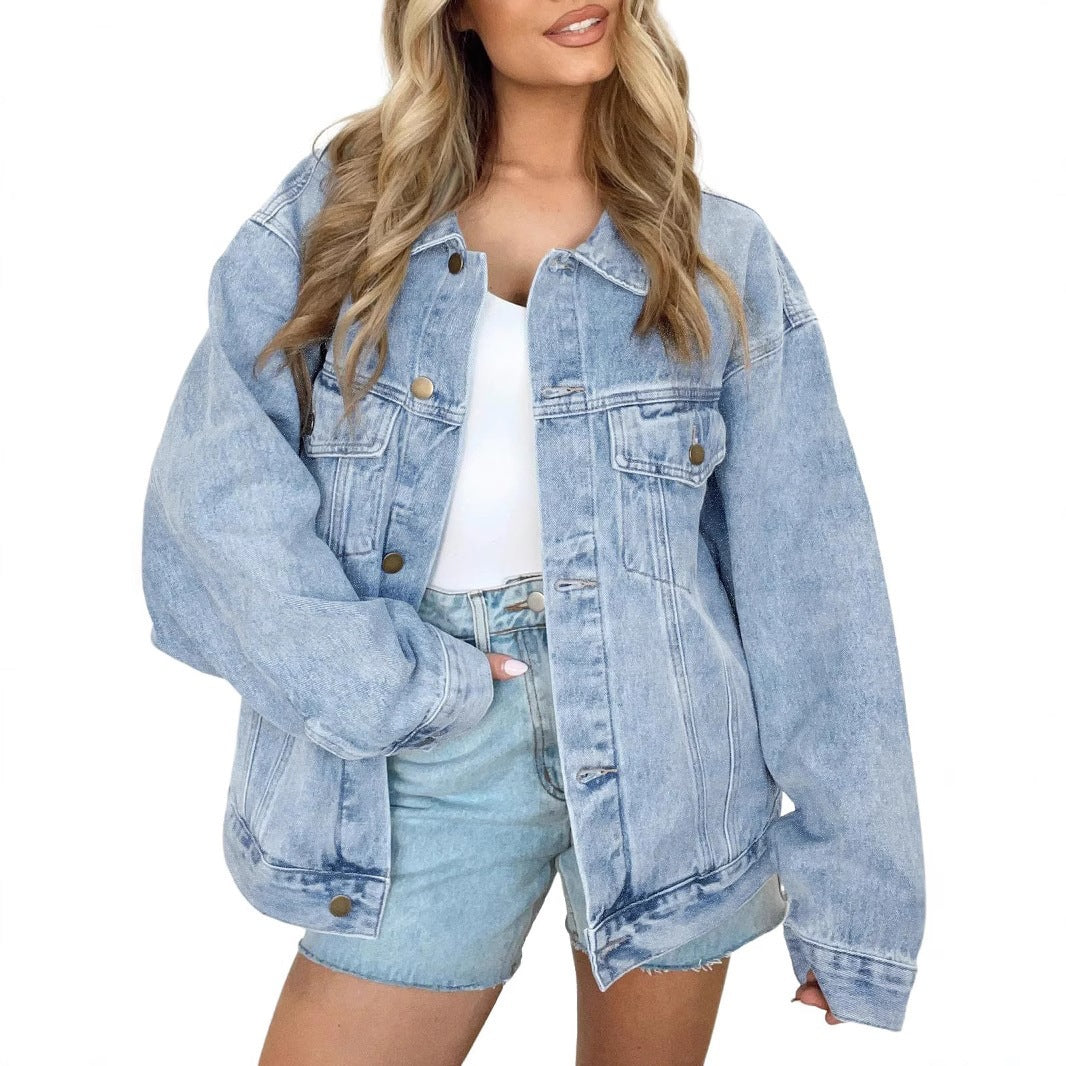 Women's Denim Button Front Jacket