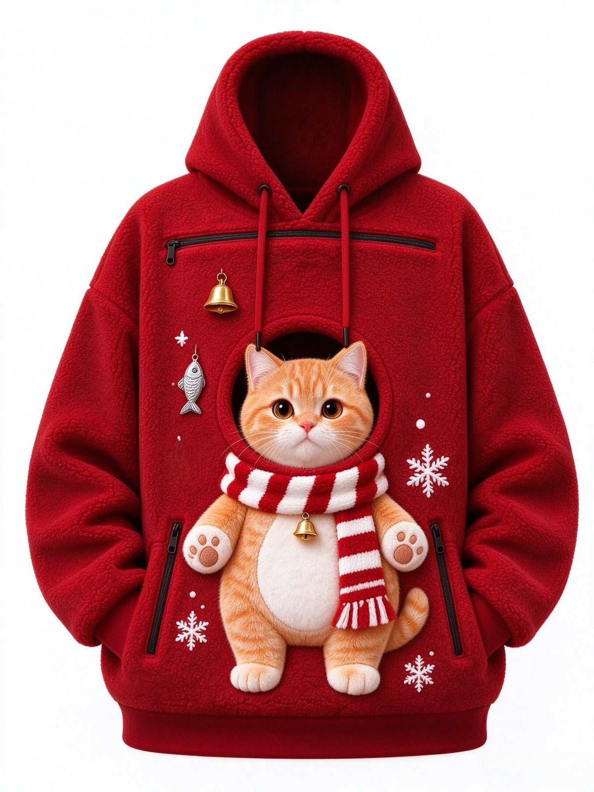Christmas Hooded Fleece Sweatshirt
