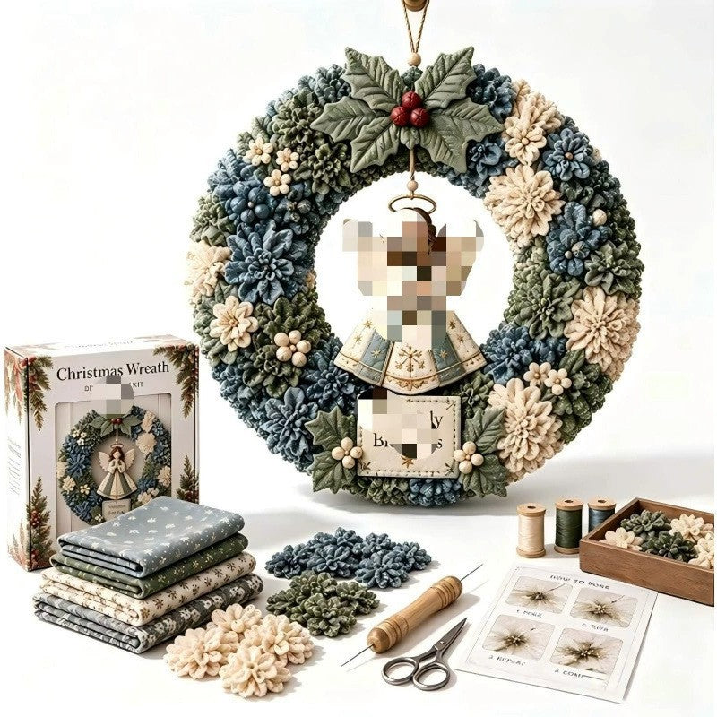 DIY Fabric Christmas Wreath Craft Kit