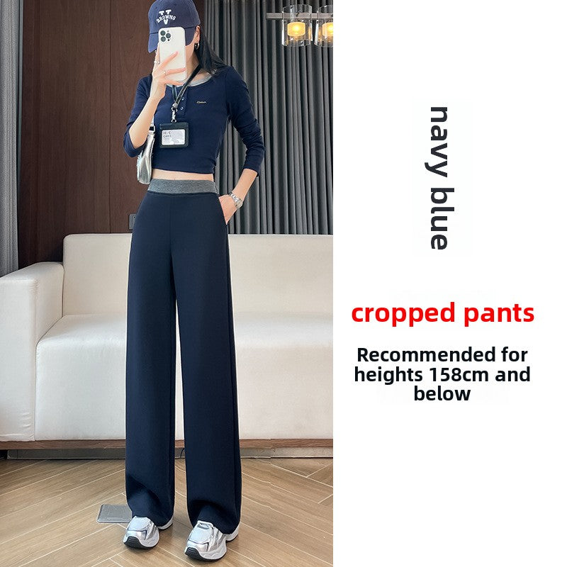 High-Waisted Fleece-Lined Wide-Leg Pants
