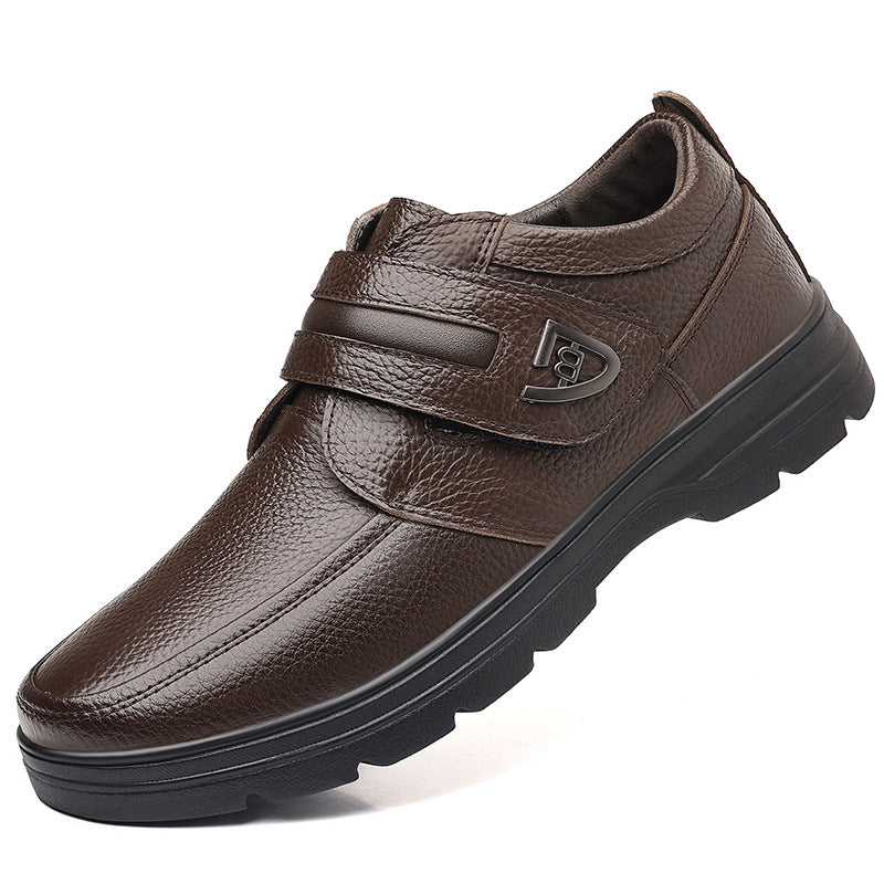 Mens Genuine Leather Slip-On Casual Shoes