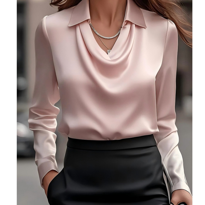 Women Elegant Commute Shirt Office Casual Blouse