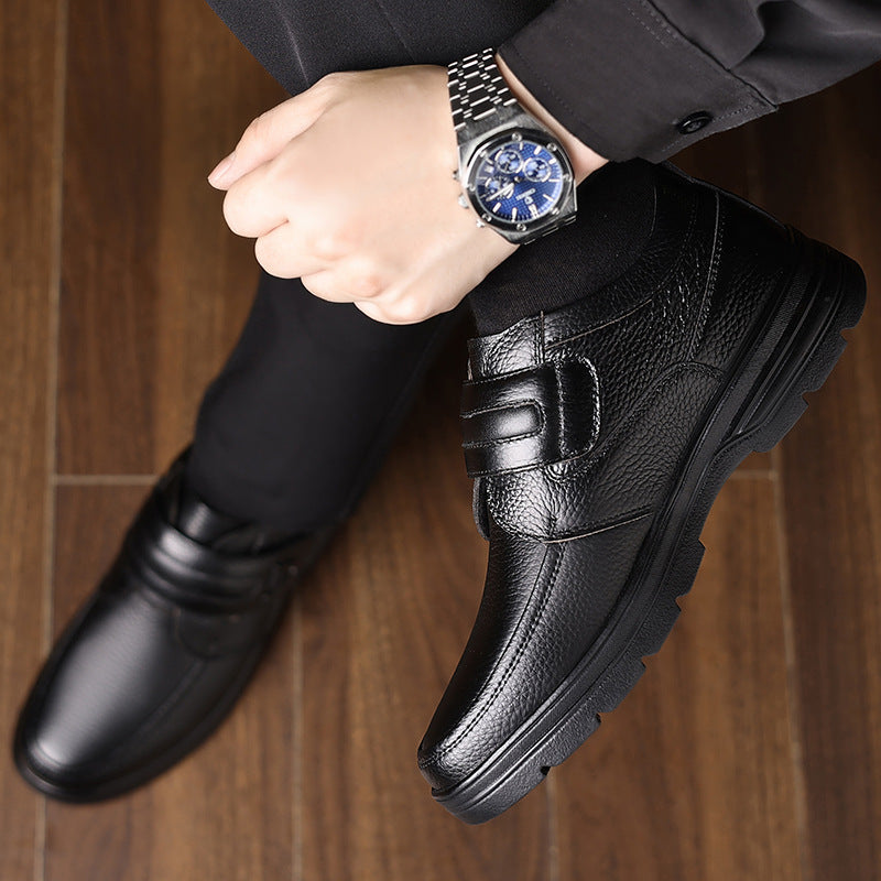 Mens Genuine Leather Slip-On Casual Shoes