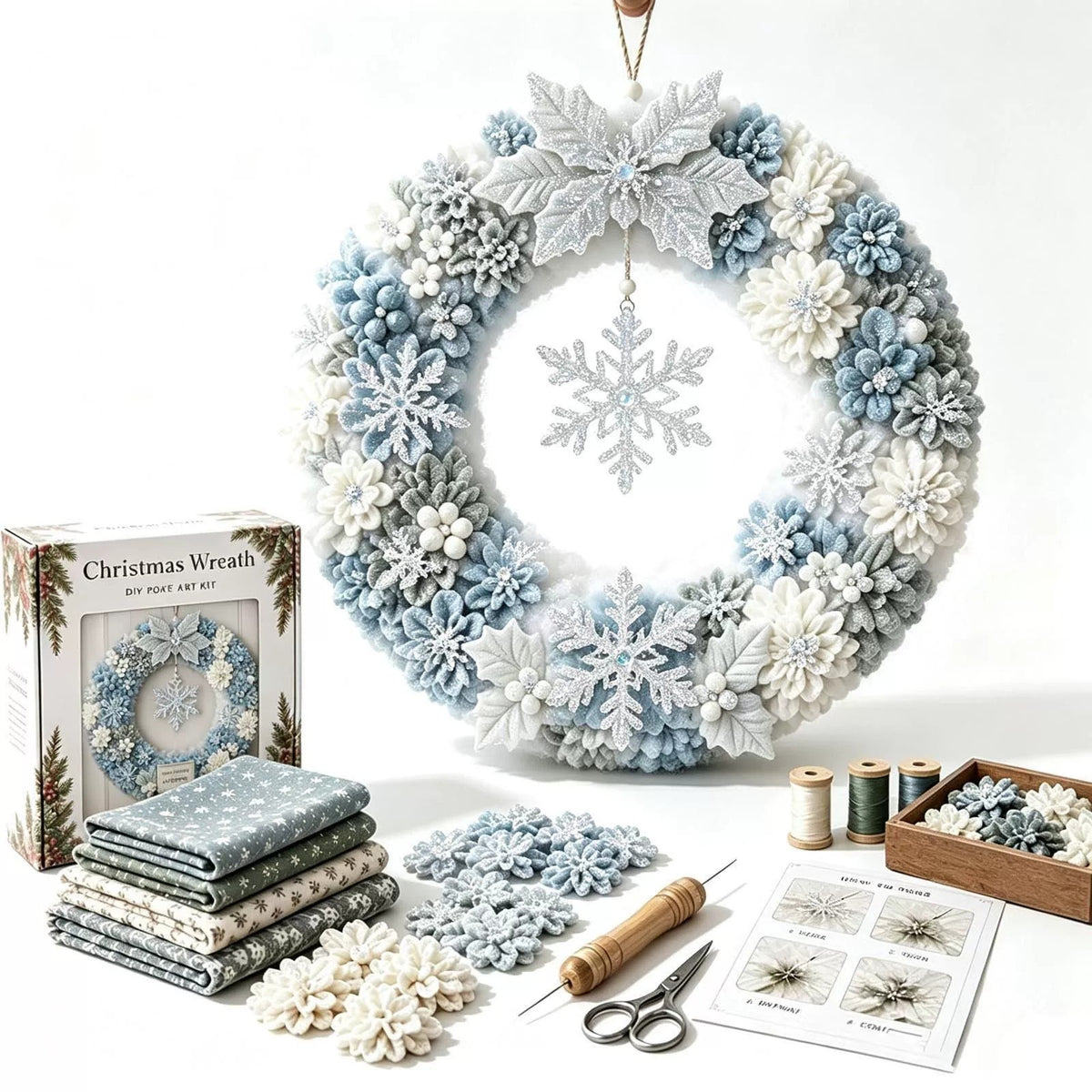 DIY Fabric Christmas Wreath Craft Kit