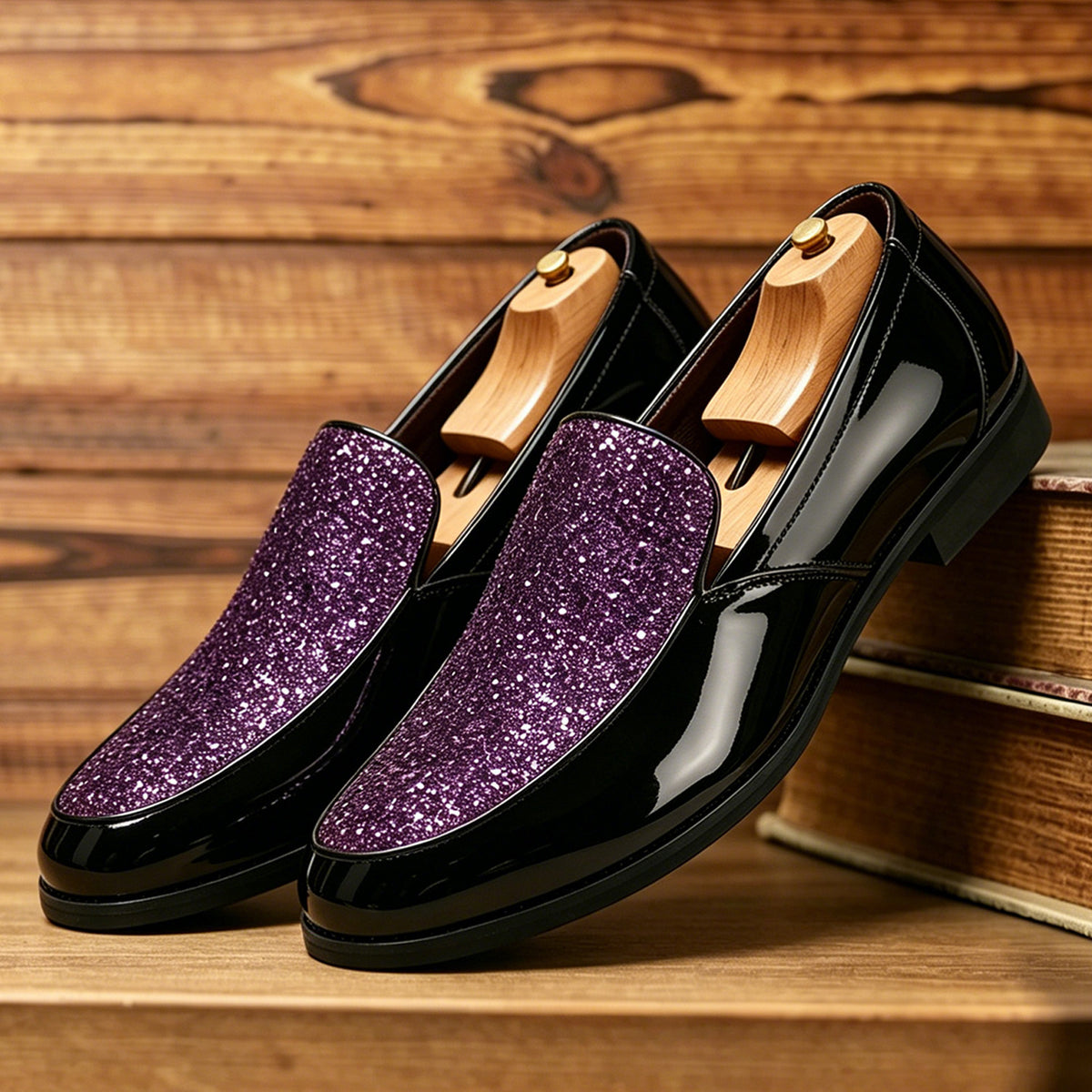 Mens Slip On Loafers Business Casual Leather Shoes