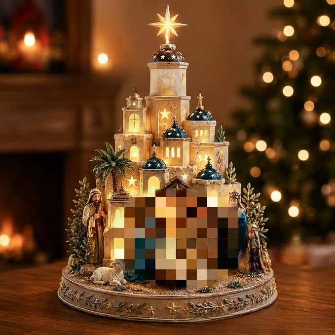 Lighted Christmas Village Ornament