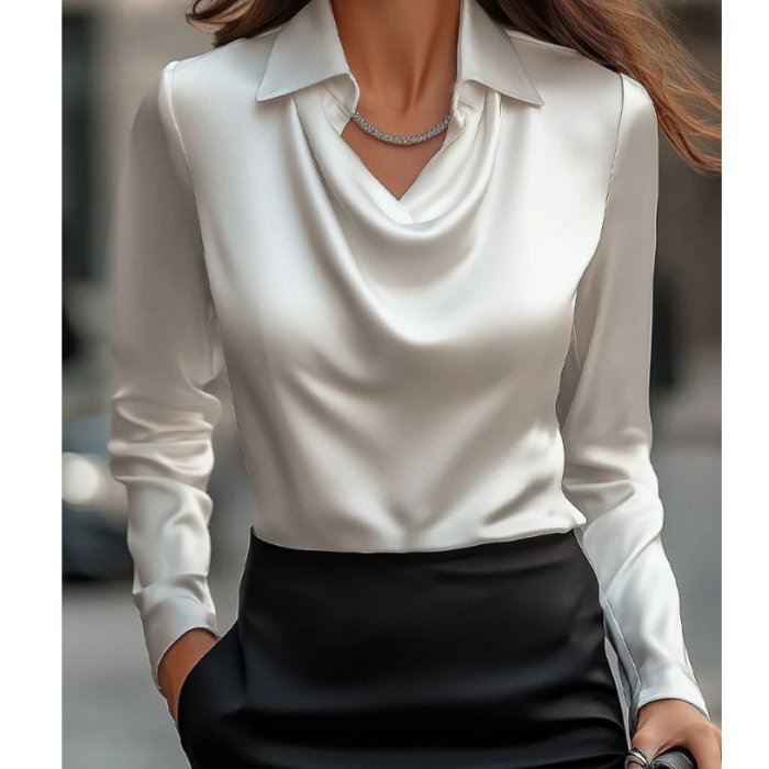 Women Elegant Commute Shirt Office Casual Blouse