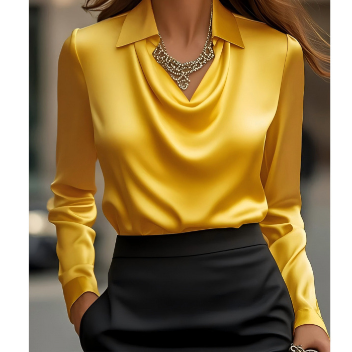 Women Elegant Commute Shirt Office Casual Blouse