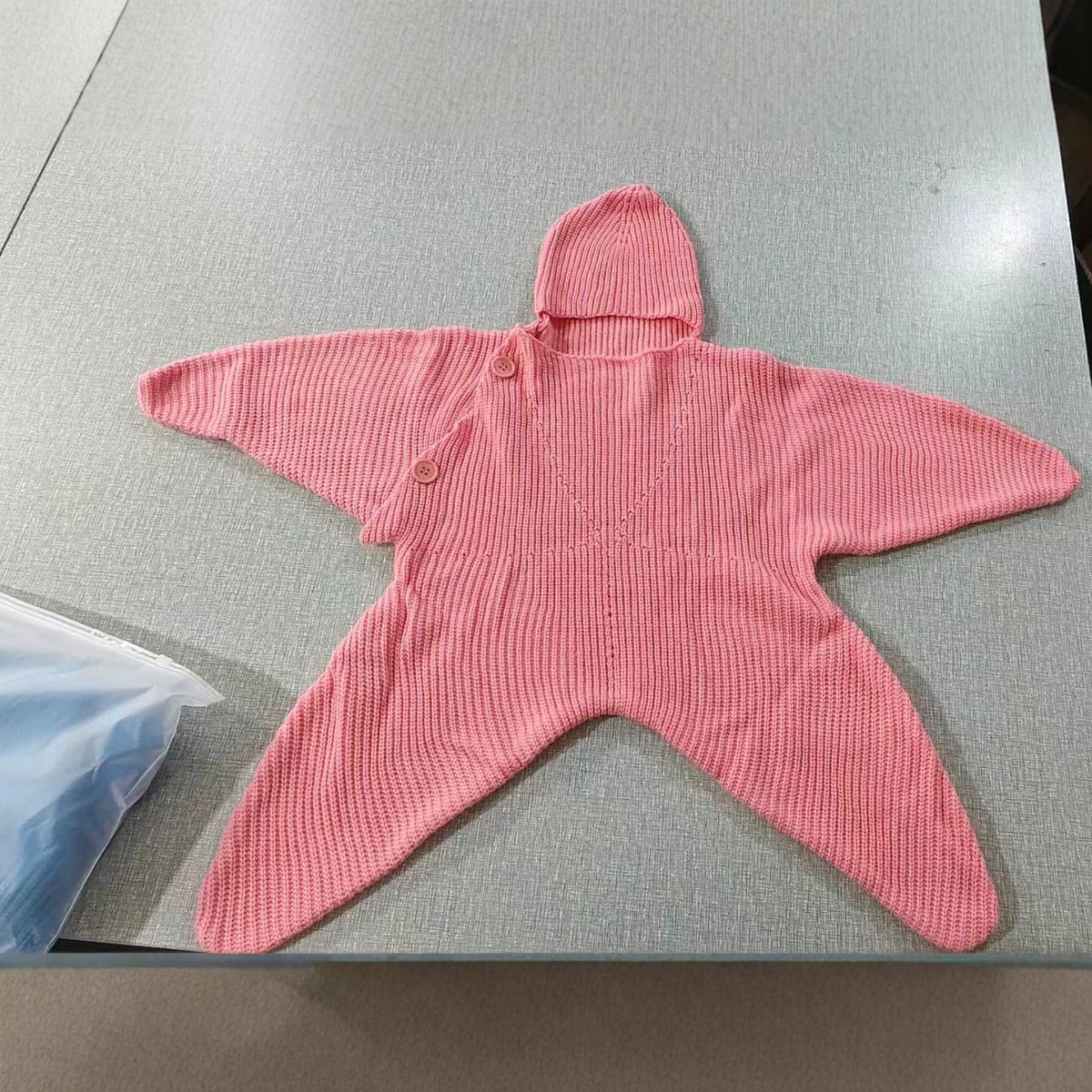 Baby Knitted Starfish Onesie with Hood