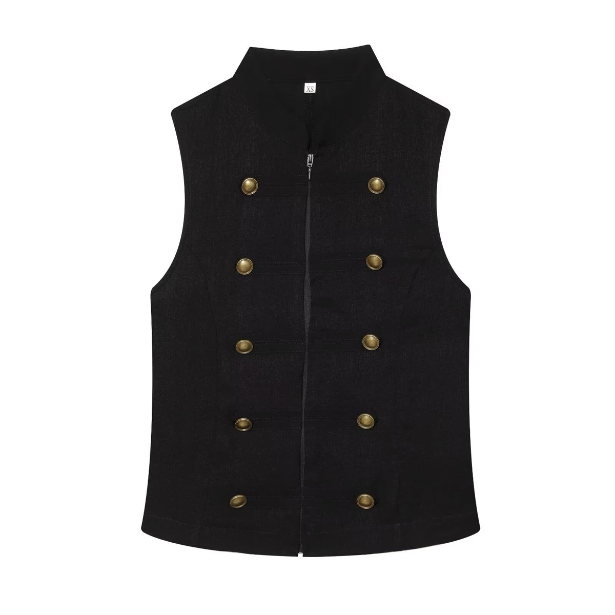 Sleeveless Double-Breasted Shirt