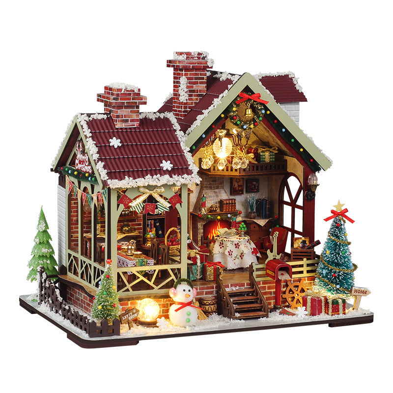 DIY Miniature Christmas House Model with Music