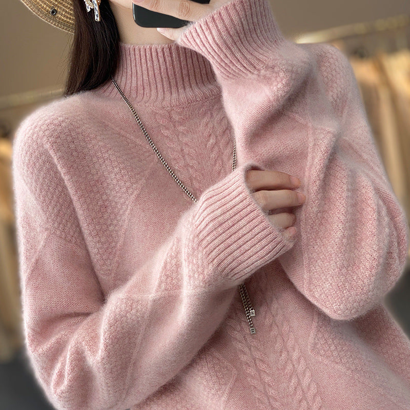 Womens Cable Knit Pullover Sweater