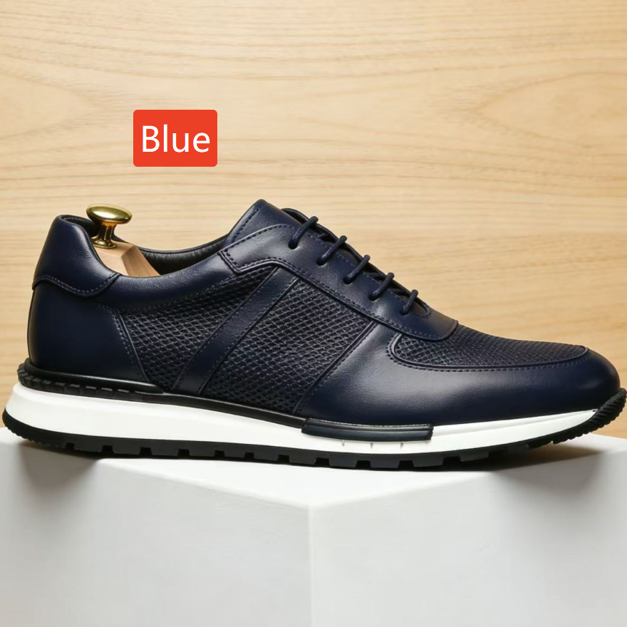 Men's genuine leather breathable, lightweight, slip-resistant business casual shoes