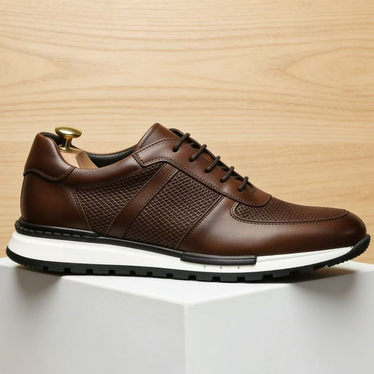 Men's genuine leather breathable, lightweight, slip-resistant business casual shoes