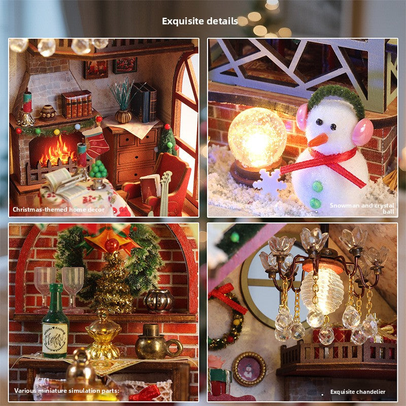 DIY Miniature Christmas House Model with Music
