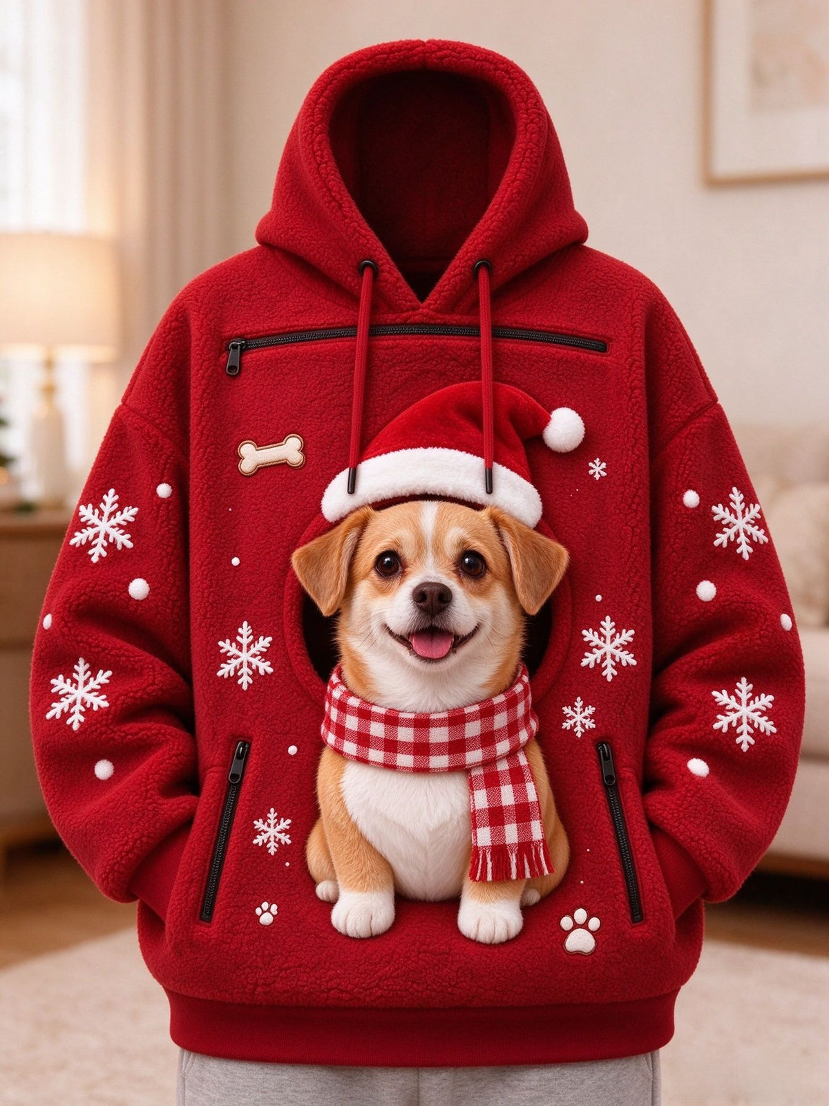 Christmas Hooded Fleece Sweatshirt