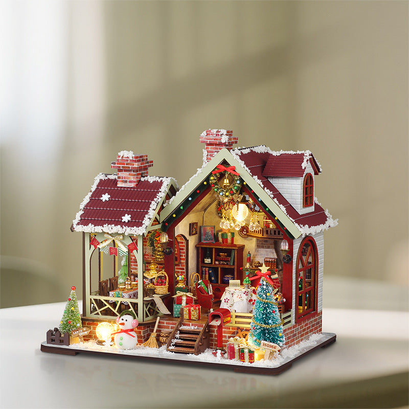 DIY Miniature Christmas House Model with Music