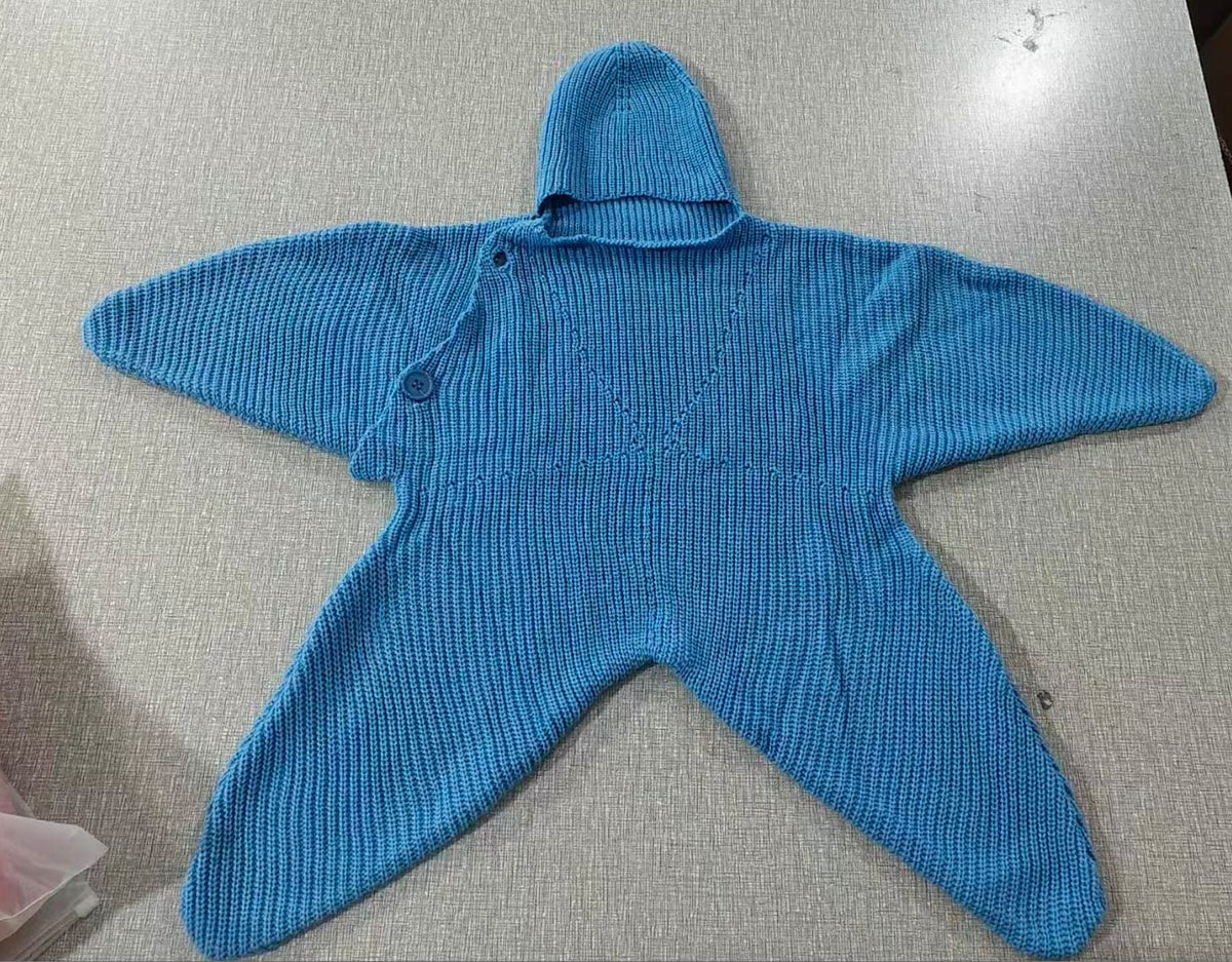 Baby Knitted Starfish Onesie with Hood