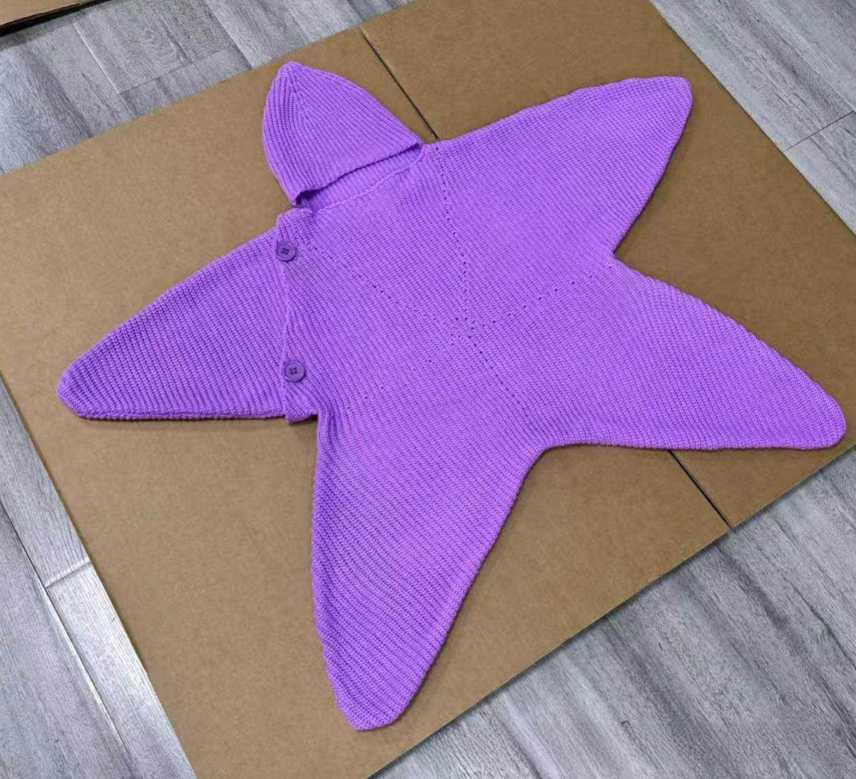 Baby Knitted Starfish Onesie with Hood