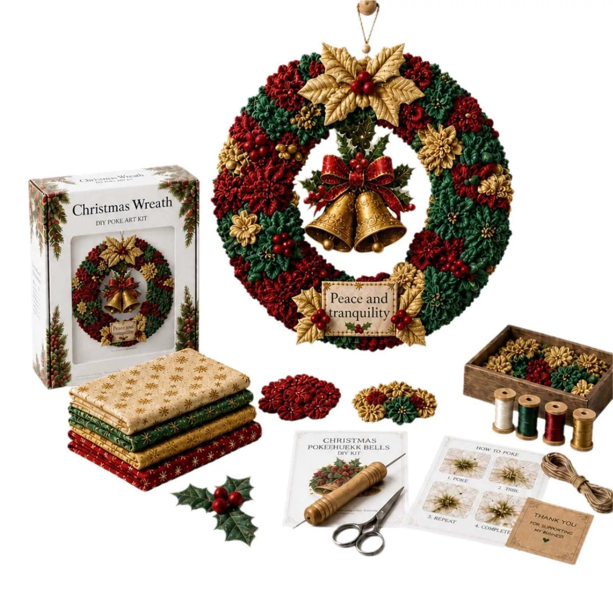 DIY Fabric Christmas Wreath Craft Kit