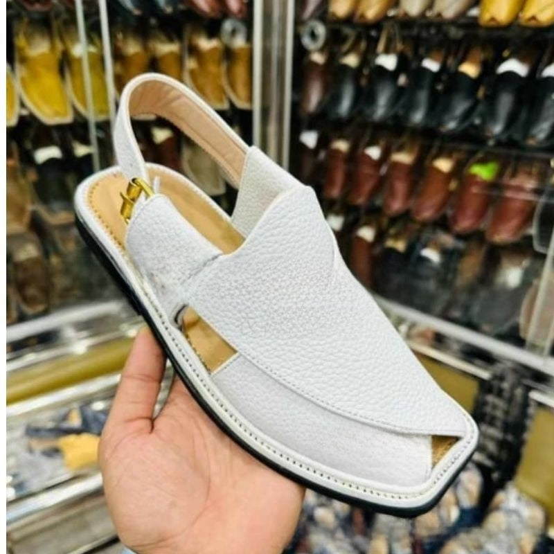 Woven Leather Flat Sandals