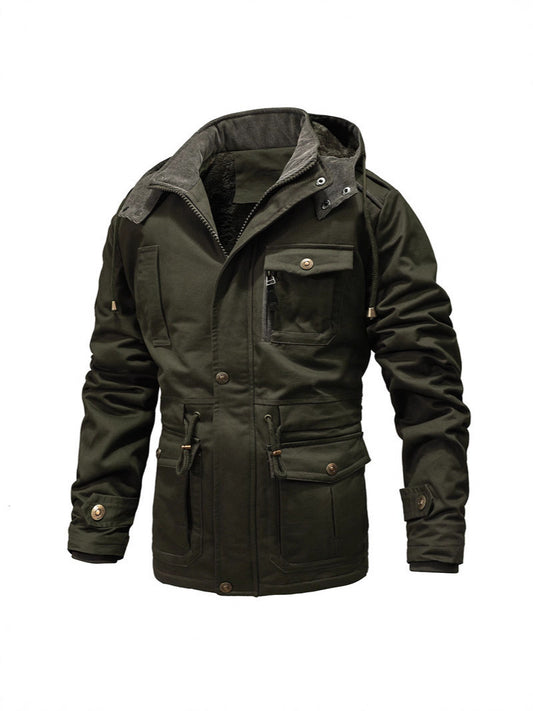 Mens Washed Cotton Velvet Coat
