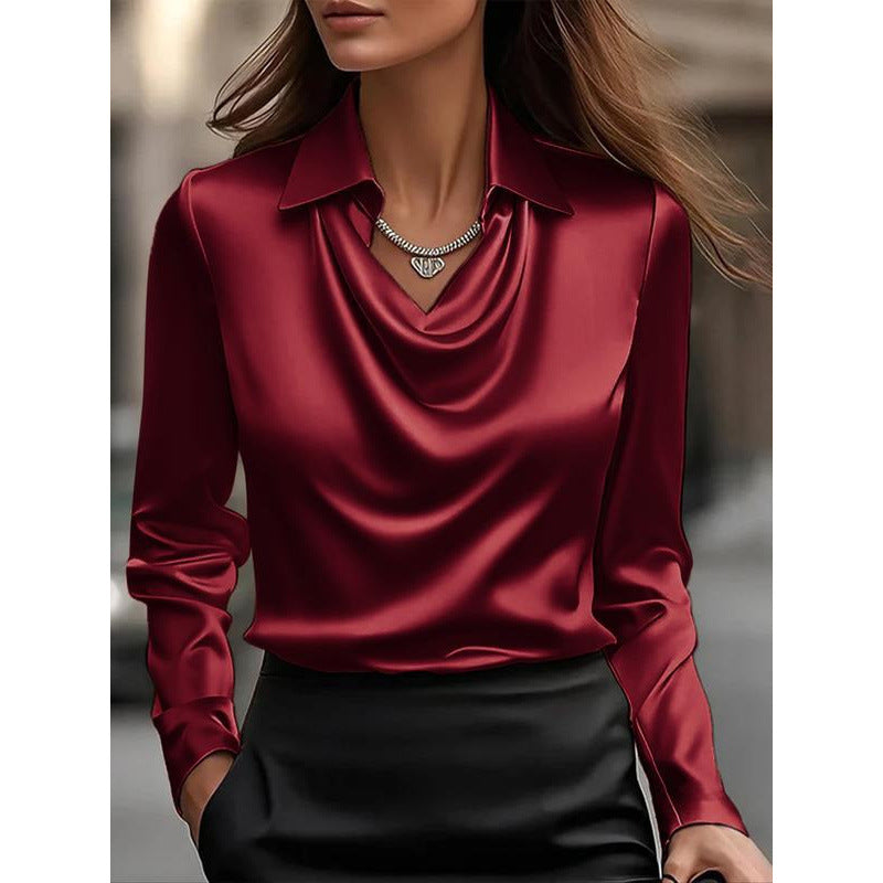 Women Elegant Commute Shirt Office Casual Blouse