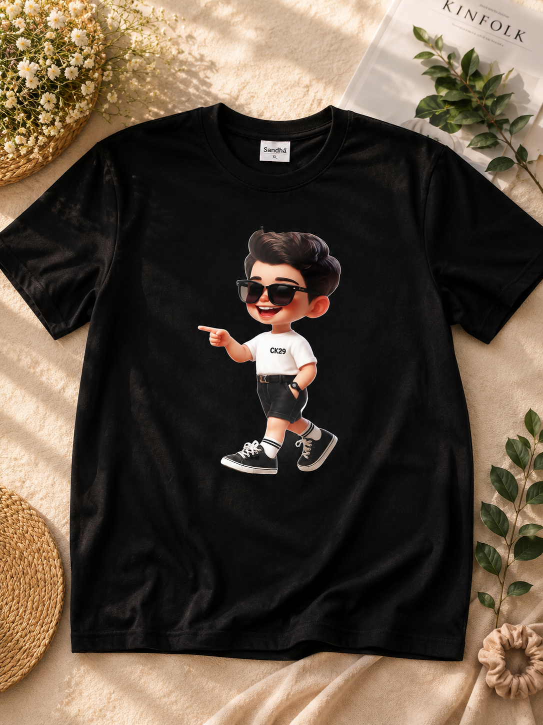 Custom Name & Photo Printed T-Shirt
